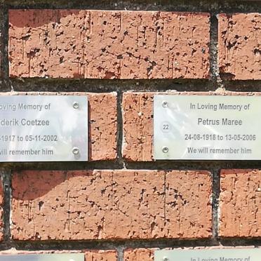 COETZEE Frederik 1917-2002 :: MAREE Petrus 1918-2006