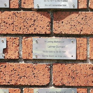 2. MOTH Shellhole - Caprivi Bomgat memorial plaques