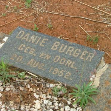 BURGER Danie 1952-1952