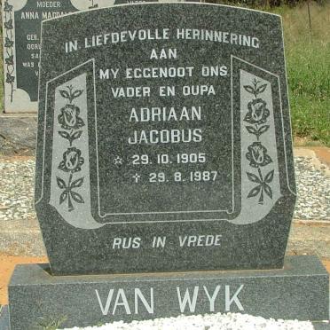 WYK Adriaan Jacobus, van 1905-1987