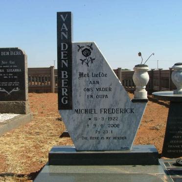 BERG Michiel Frederick, van den 1922-2008