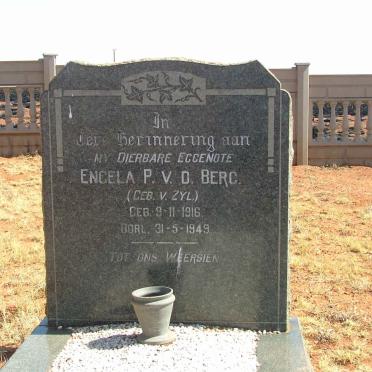 BERG Engela P., v.d. nee V. ZYL 1916-1949
