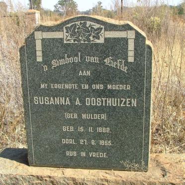 OOSTHUIZEN Susanna A. nee MULDER 1882-1955