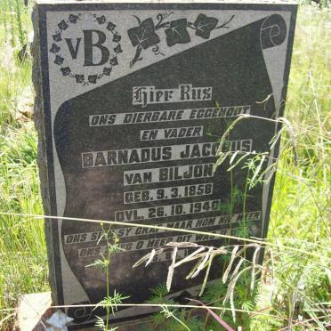 BILJON Barnadus Jacobus, van 1858-1940