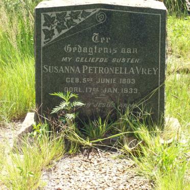 VREY Susanna Petronella 1883-1933