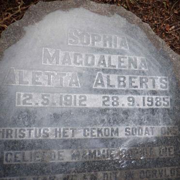 ALBERTS Sophia Magdalena Aletta 1912-1985