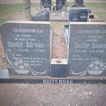BUITENDAG Roelof Adriaan 1904-1972 &amp; Hester Susanna 1908-1996