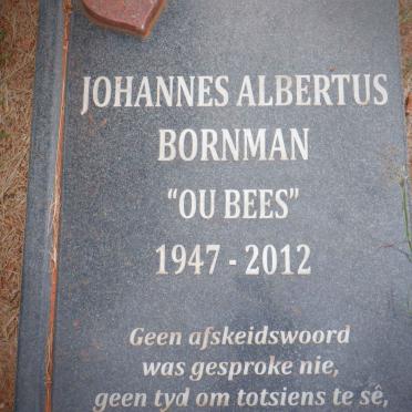 BORNMAN Johannes Albertus 1947-2012