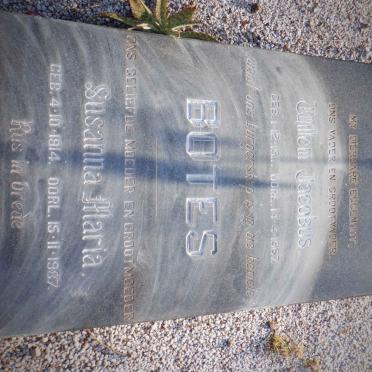 BOTES Willem Jacobus 1911-1967 &amp; Susanna Maria 1914-1987