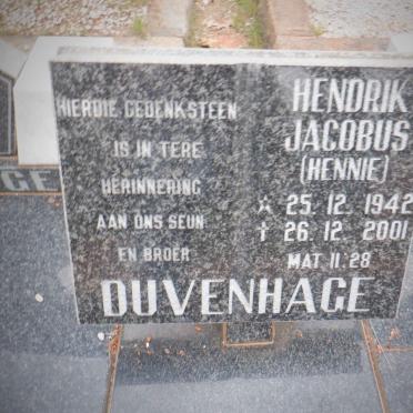 DUVENHAGE Hendrik Jacobus 1942-2001