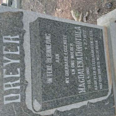 DREYER Magdalena Dorothea 1901-1972