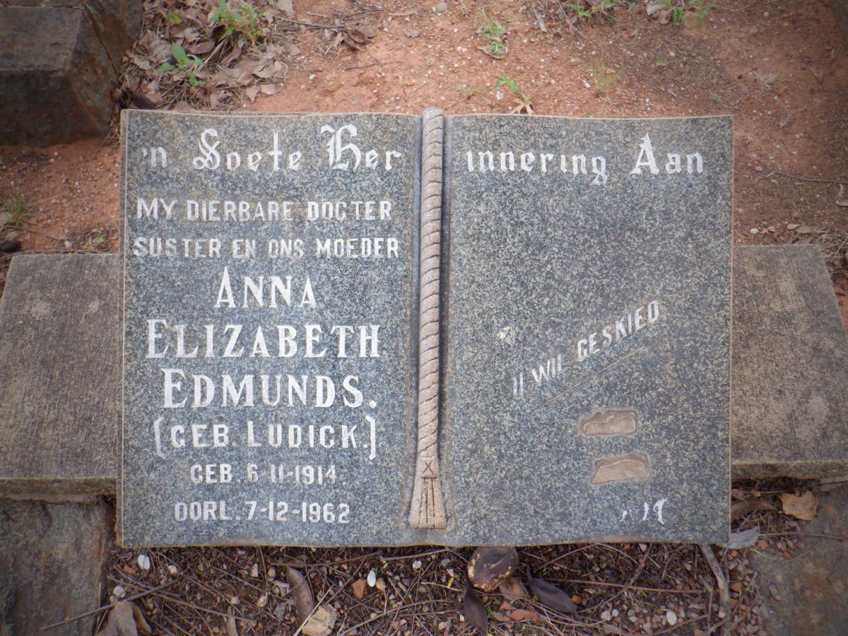 EDMUNDS Anna Elizabeth nee LUDICK 1914-1962