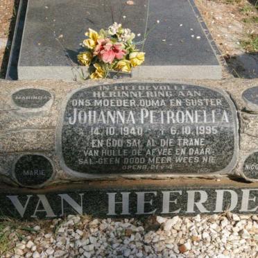 HEERDEN Johanna Petronella, van 1940-1995