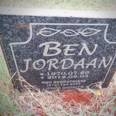 JORDAAN Ben 1970-2012