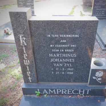 LAMPRECHT Marthinus Johannes van Zyl 1967-1988