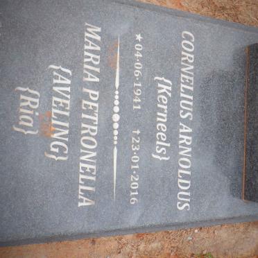 MEYER Cornelius Arnoldus 1941-2016 &amp; Maria Petronella AVELING 1938-