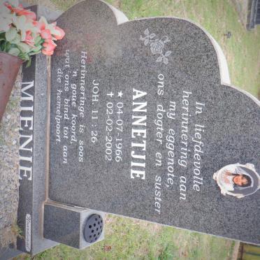 MIENIE Annetjie 1966-2002