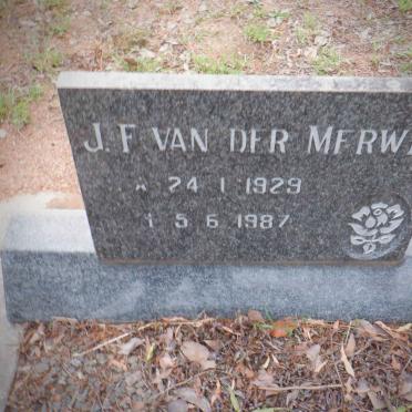 MERWE J.F., van der 1929-1987
