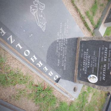 OBERHOLZER Pieter Willem 1923-2001 &amp; Maria Wilhelmiena Elizabeth 1929-2015