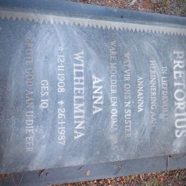 PRETORIUS Anna Wilhelmina 1908-1987