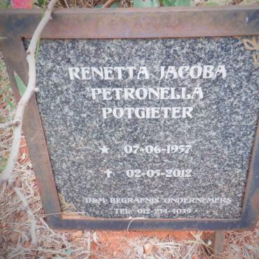 POTGIETER Renetta Jacoba Petronella 1957-2012