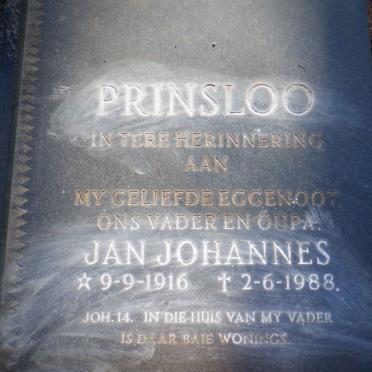 PRINSLOO Jan Johannes 1916-1988