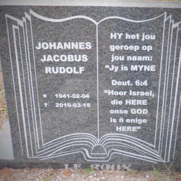 ROUX Johannes Jacobus Rudolf, le 1941-2010