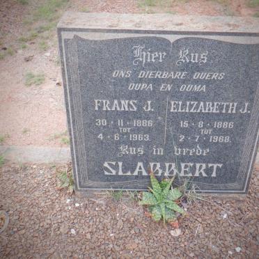 SLABBERT Frans J. 1886-1963 &amp; Elizabeth J. 1886-1968