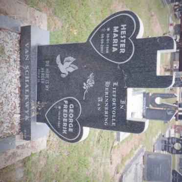 SCHALKWYK George Frederik, van 1941- &amp; Hester Maria 1948-2007