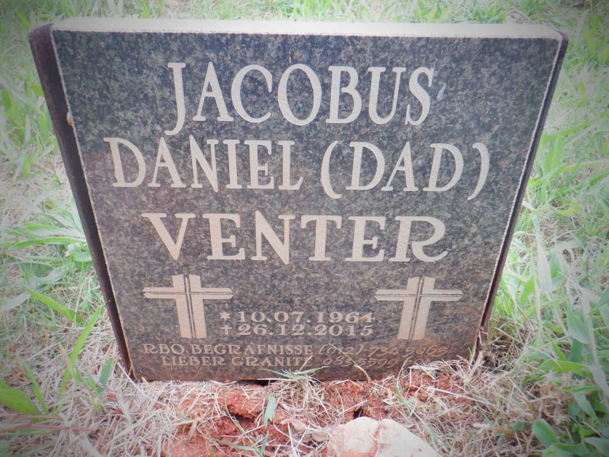 VENTER Jacobus Daniel 1964-2015