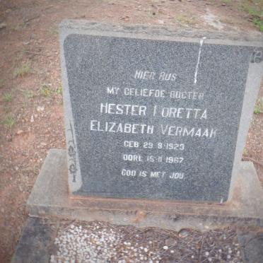 VERMAAK Hester Loretta Elizabeth 1923-1967