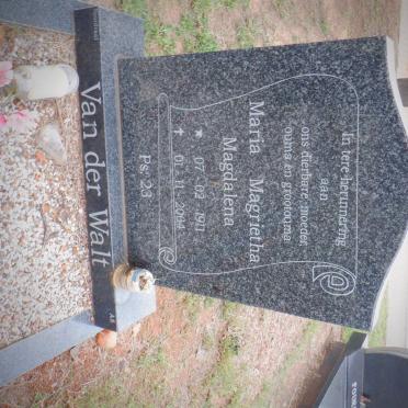 WALT Maria Magrietha Magdalena, van der 1911-2004