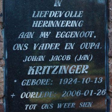 KRITZINGER Johan Jacob 1924-2006