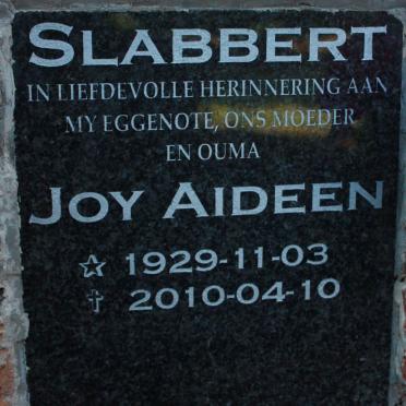 SLABBERT Joy Aideen 1929-2010