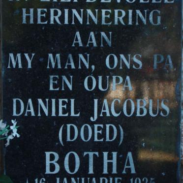 BOTHA Daniel Jacobs 1935-2004