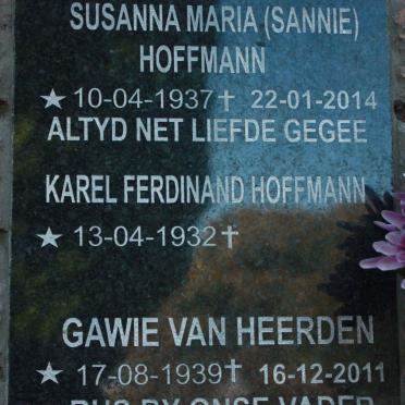 HOFFMAN Karel Ferdinand 1932- &amp; Susanna Maria 1937-2014