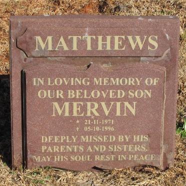 MATTHEWS Mervin 1971-1996