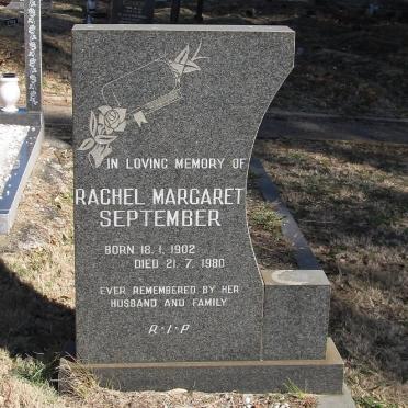 SEPTEMBER Rachel Margaret 1902-1980