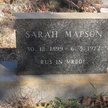 MAPSON Sarah 1899-1972