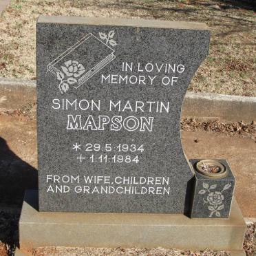 MAPSON Simon Martin 1934-1984