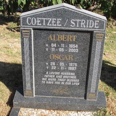 STRIDE Oscar 1975-1997 :: COETZEE Albert 1954-2003