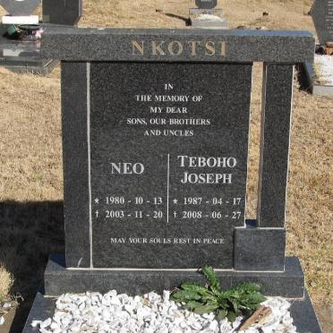 NKOTSI Neo 1980-2003 :: NKOTSI Teboho Joseph 1987-2008