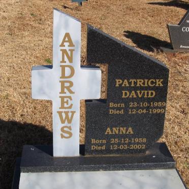 ANDREWS Patrick David 1959-1999 &amp; Anna 1958-2002