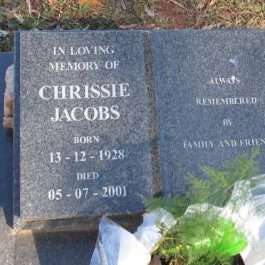 JACOBS Chrissie 1928-2001