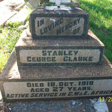 CLARKE Stanley George  -1918