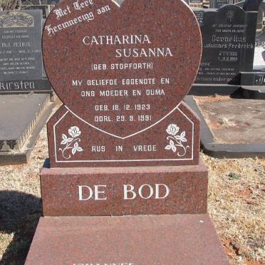 BOD Johannes Andrias, de 1917-1999 &amp; Catharina Susanna STOPFORTH 1923-1991