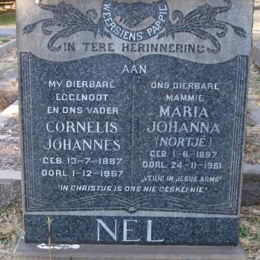 NEL Cornelis Johannes 1887-1957 &amp; Maria Johanna NORTJE 1897-1961