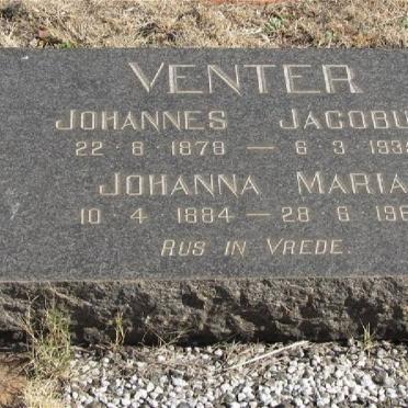 VENTER Johannes Jacobus 1878-1935 &amp; Johanna Maria 1884-1968