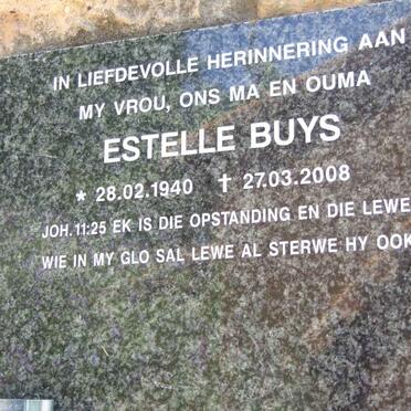 BUYS Estelle 1940-2008