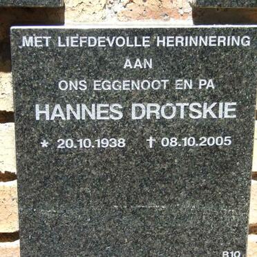 DROTSKIE Hannes 1938-2005